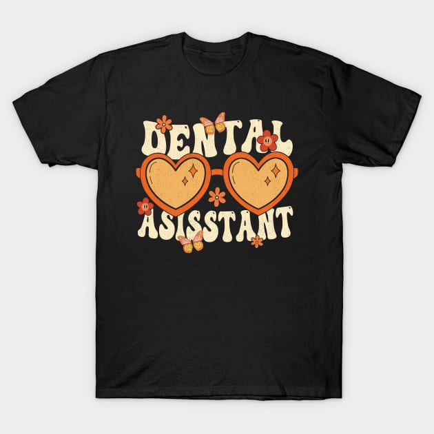 Groovy In My Dental Assistant Era Funny Dental Assistant T-Shirt by larfly